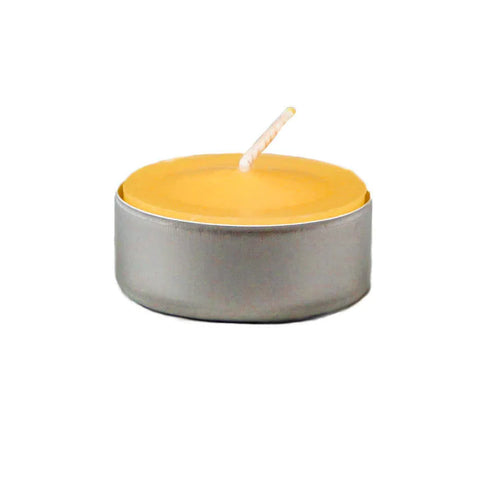 Natural Beeswax Tealight Candle - Aluminum Cup