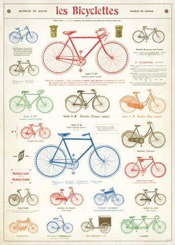 Cavallini Les Bicyclettes Bicycle Wrap - Poster